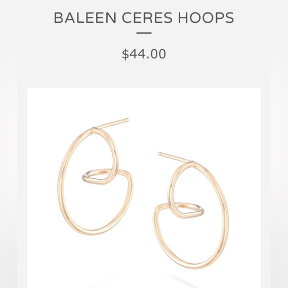 Baleen Ceres Gold Hoop Earrings - Picture 2 of 5